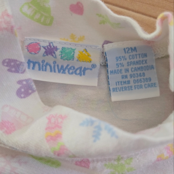 Vintage 1990s 2000s Y2K Miniwear pastel candy print mock neck bodysuit - Picture 3 of 6